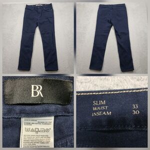 Banana Republic Men's Slim Fit Jeans 33x30 Navy Blue Stretch Denim